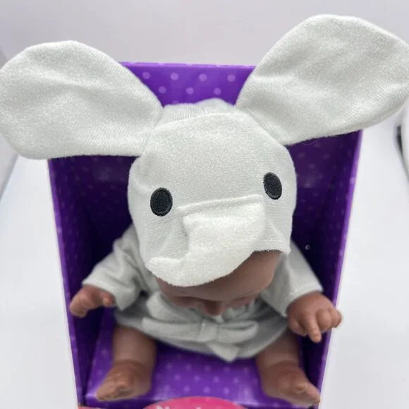 AA Play Zone Newborn Baby Doll Dark Skin With Elephant Robe – Adorable! - Picture 6 of 10